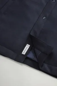 Bunda Woolrich Alaskan Wool Overshirt Melton Blue