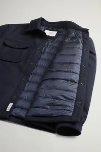 Bunda Woolrich Alaskan Wool Overshirt Melton Blue