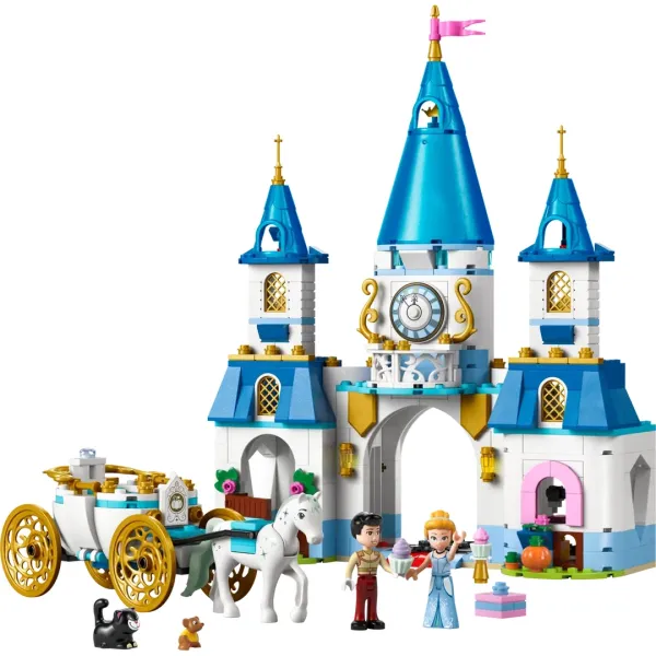 LEGO® Disney™ 43275 Popoluškin zámok a kočiar s koňmi