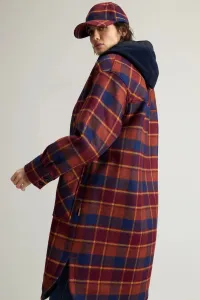 Kabát Woolrich Compact Wool Overcoat Syrah Check