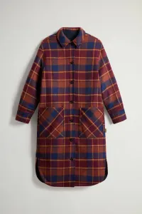 Kabát Woolrich Compact Wool Overcoat Syrah Check
