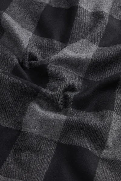 Bunda Woolrich Alaskan Wool Check Overshirt Charcoal Buffalo