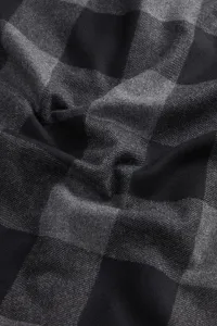 Bunda Woolrich Alaskan Wool Check Overshirt Charcoal Buffalo
