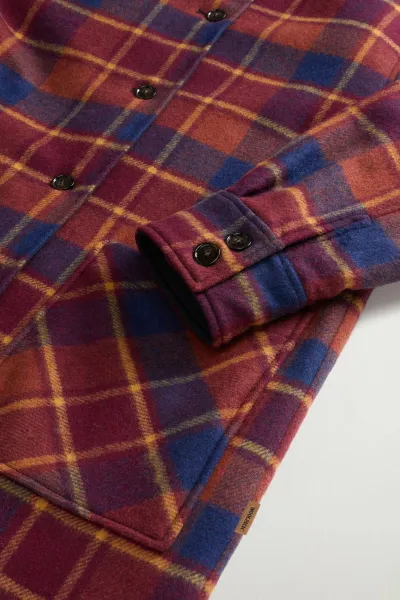Kabát Woolrich Compact Wool Overcoat Syrah Check
