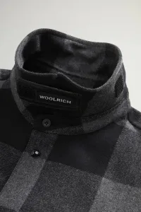 Bunda Woolrich Alaskan Wool Check Overshirt Charcoal Buffalo