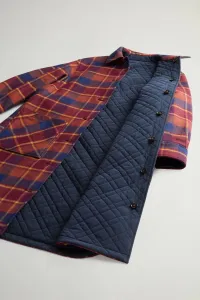Kabát Woolrich Compact Wool Overcoat Syrah Check