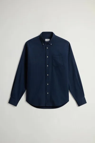 Košeľa Woolrich Light Flannel Shirt Melton Blue