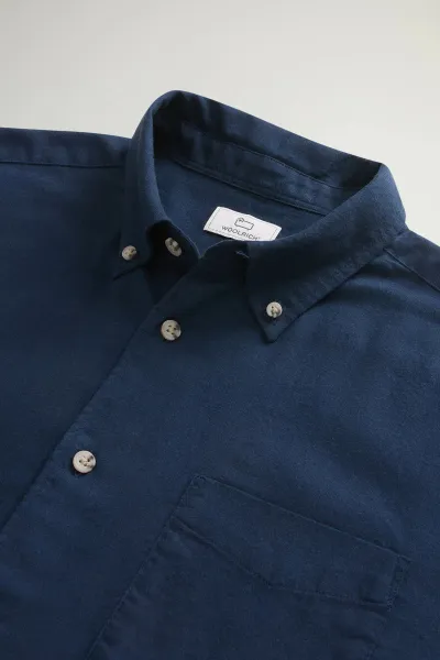 Košeľa Woolrich Light Flannel Shirt Melton Blue