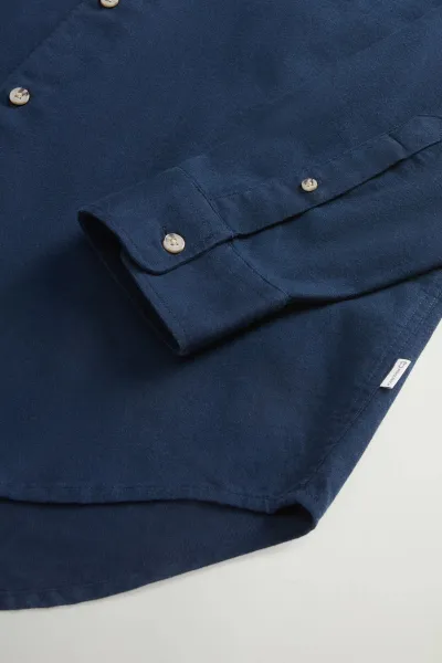 Košeľa Woolrich Light Flannel Shirt Melton Blue