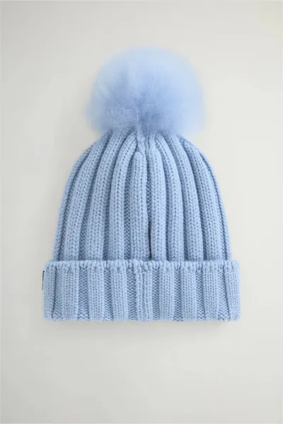 Čapica Woolrich Beanie Cashmere Pom Pom Citadel