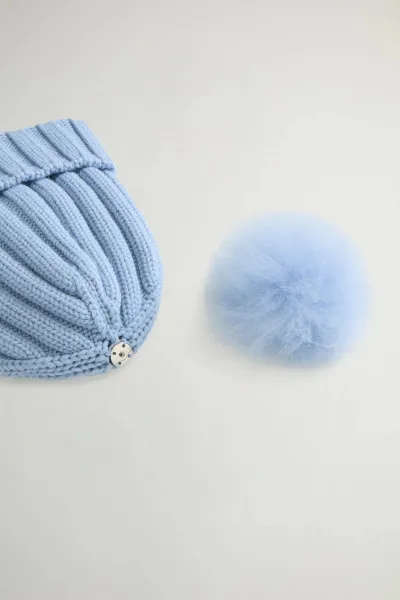 Čapica Woolrich Beanie Cashmere Pom Pom Citadel