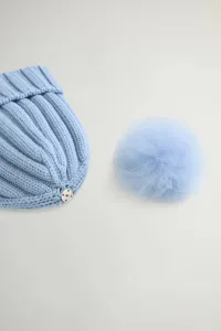 Čapica Woolrich Beanie Cashmere Pom Pom Citadel