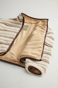 Mikina Woolrich Curly Sherpa Sweatshirt Milky Cream Stripe
