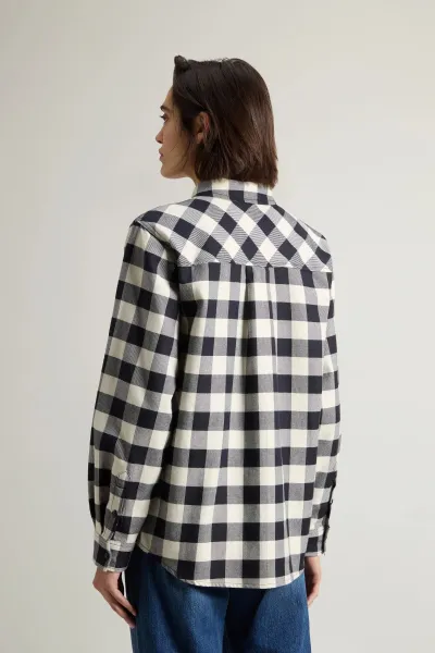 Košeľa Woolrich Med Weight Flannel Shirt Blue Buffalo