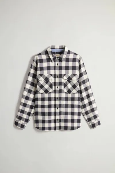 Košeľa Woolrich Med Weight Flannel Shirt Blue Buffalo