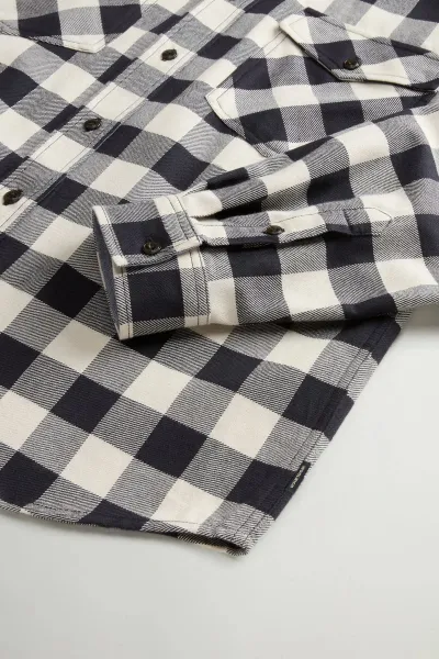Košeľa Woolrich Med Weight Flannel Shirt Blue Buffalo