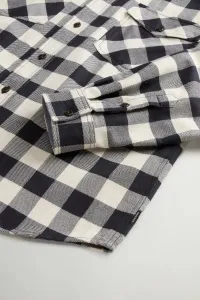 Košeľa Woolrich Med Weight Flannel Shirt Blue Buffalo