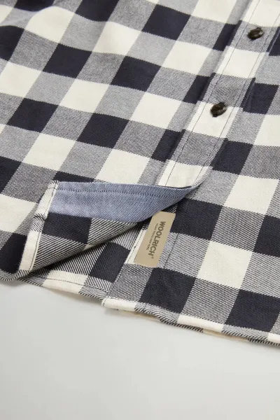 Košeľa Woolrich Med Weight Flannel Shirt Blue Buffalo