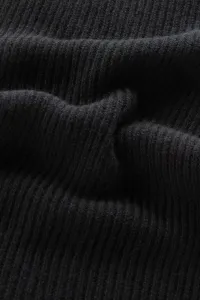 Šál Woolrich Cashmere Ribbed Scarf Black