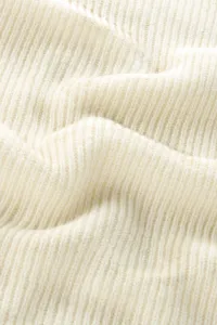 Šál Woolrich Cashmere Ribbed Scarf Milky Cream