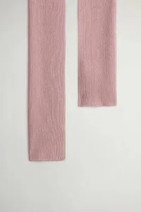 Šál Woolrich Cashmere Ribbed Scarf Woodrose