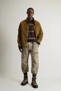 Sveter Woolrich Merinos Fairisle Crewneck Charcoal Rust