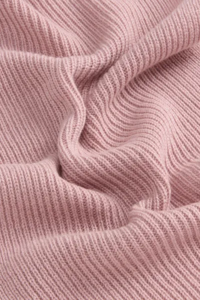 Šál Woolrich Cashmere Ribbed Scarf Woodrose