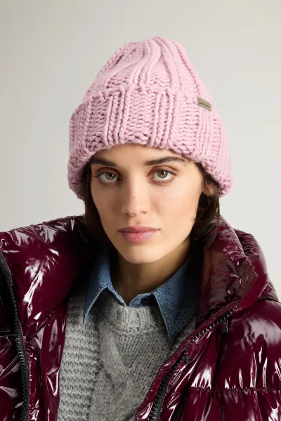 Čapica Woolrich Chunky Beanie Woodrose