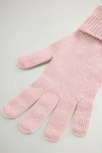 Rukavice Woolrich Cashmere Ribbed Gloves Woodrose