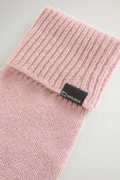 Rukavice Woolrich Cashmere Ribbed Gloves Woodrose