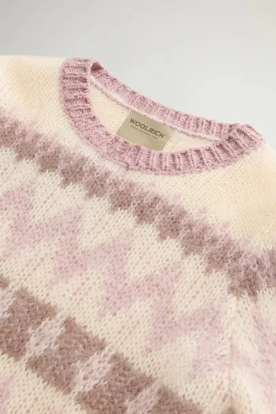 Sveter Woolrich Aztec Sweater Cognac