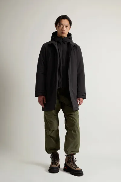 Kabát Woolrich Stretch 2In1 Carcoat Black