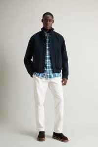 Bunda Woolrich Melton Wool Bomber Melton Blue