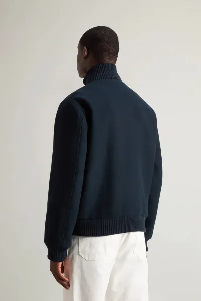 Bunda Woolrich Melton Wool Bomber Melton Blue