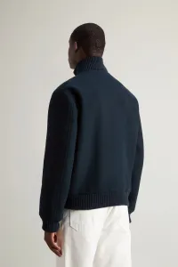 Bunda Woolrich Melton Wool Bomber Melton Blue
