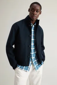 Bunda Woolrich Melton Wool Bomber Melton Blue