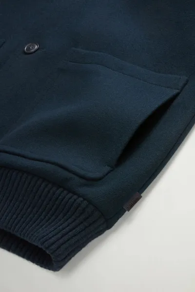 Bunda Woolrich Melton Wool Bomber Melton Blue