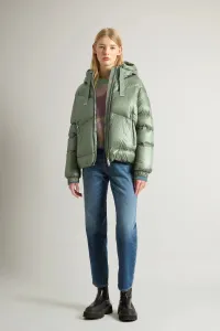 Bunda Woolrich Aliquippa Short Puffer Jacket Tundra Grey