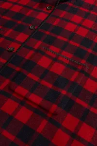 Pončo Woolrich Blanket Cape Red Check
