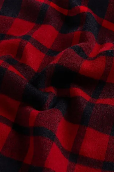 Pončo Woolrich Blanket Cape Red Check