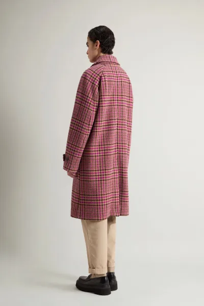 Kabát Woolrich Soft Brush Coat Winetasting Pied De Poule