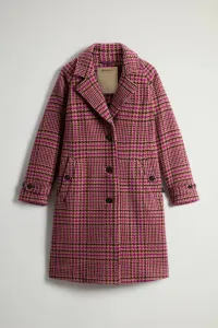 Kabát Woolrich Soft Brush Coat Winetasting Pied De Poule