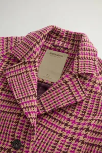Kabát Woolrich Soft Brush Coat Winetasting Pied De Poule