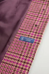 Kabát Woolrich Soft Brush Coat Winetasting Pied De Poule
