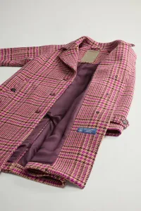 Kabát Woolrich Soft Brush Coat Winetasting Pied De Poule
