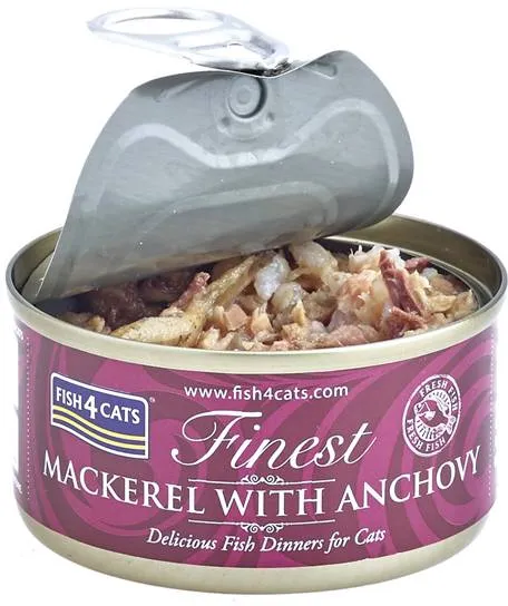 FISH4CATS Konzerva pre mačky Finest makrela s ančovičkamii 70g