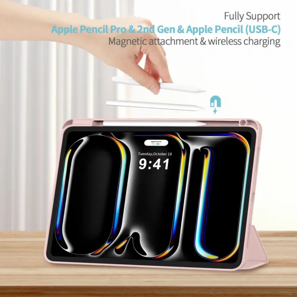 Tech-Protect SC Pen puzdro na iPad Pro 11'' 5-6gen 2024-2025, ružové