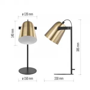 EMOS Stolní lampa Nina zlatá