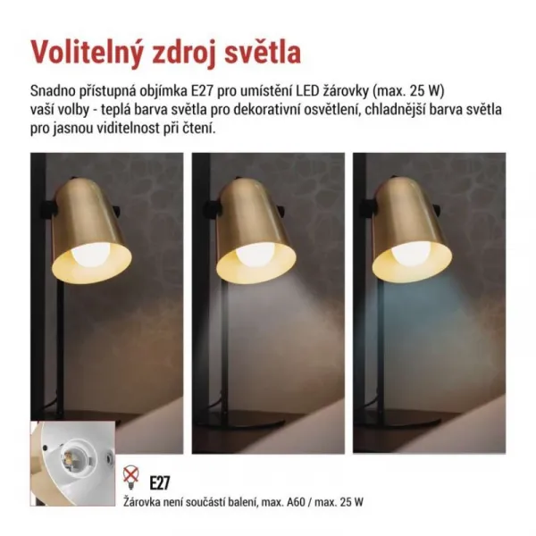 EMOS Stolní lampa Nina zlatá