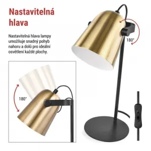 EMOS Stolní lampa Nina zlatá